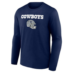 Personalized Name & Number Team Wordmark Long Sleeve T-Shirt - Dallas Cowboys T-shirts