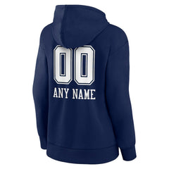 Women's Personalized Name & Number Team Wordmark Pullover Hoodie - Dallas Cowboys Hoodies