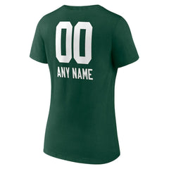 Women's Personalized Name & Number Team Wordmark V-Neck T-Shirt - Green Bay Packers T-shirts