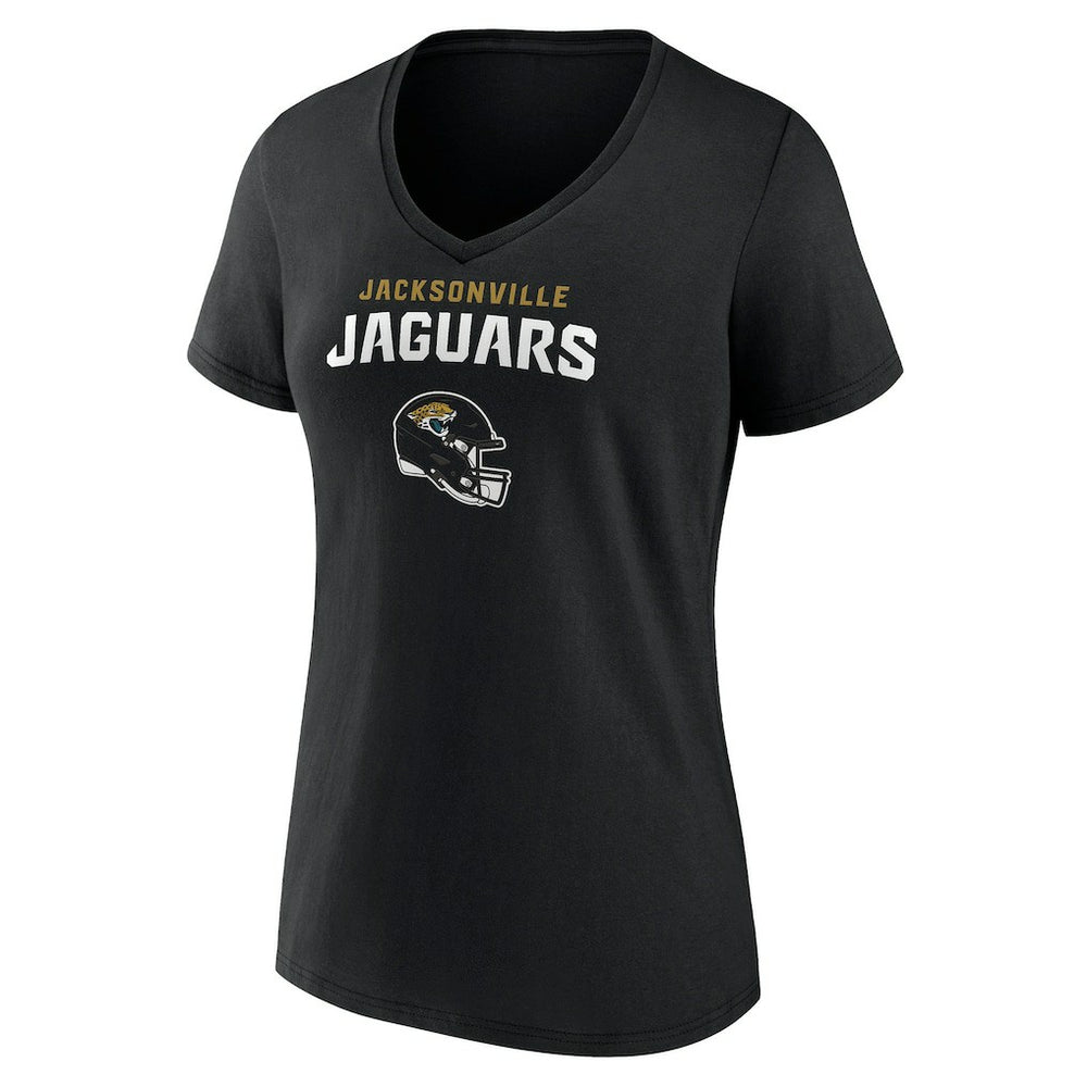 Women's Personalized Name & Number Team Wordmark V-Neck T-Shirt - Jacksonville Jaguars T-shirts