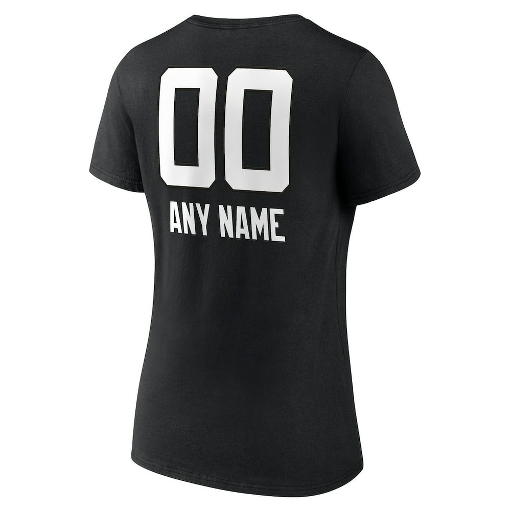 Women's Personalized Name & Number Team Wordmark V-Neck T-Shirt - Jacksonville Jaguars T-shirts