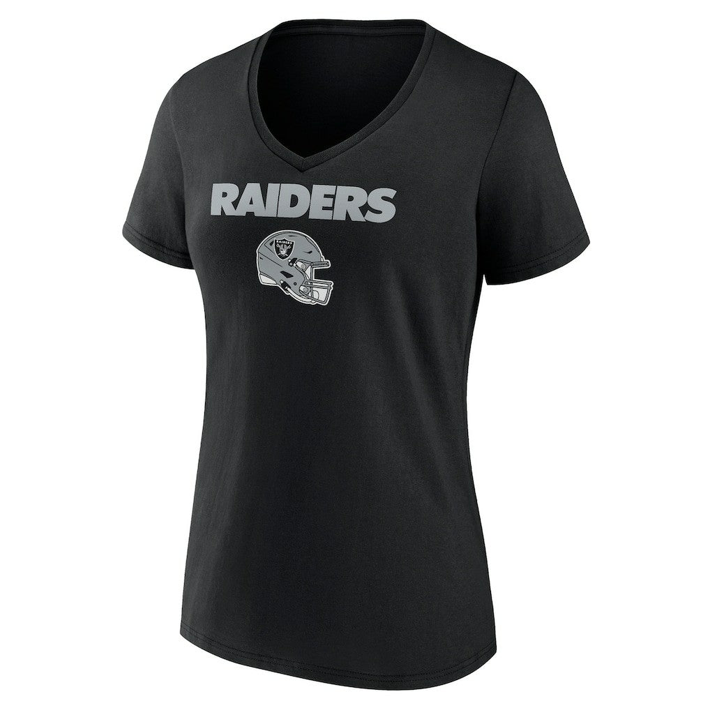 Women's Personalized Name & Number Team Wordmark V-Neck T-Shirt - Las Vegas Raiders T-shirts