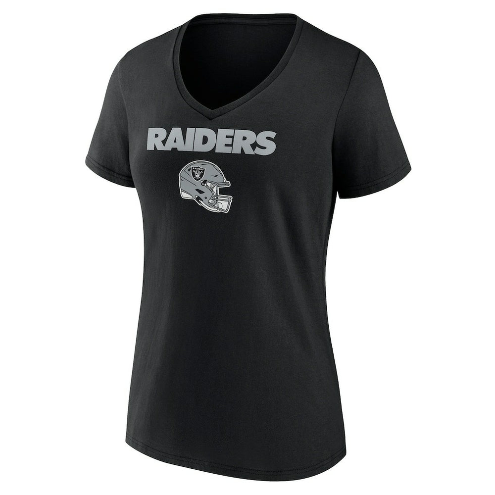 Women's Personalized Name & Number Team Wordmark V-Neck T-Shirt - Las Vegas Raiders T-shirts