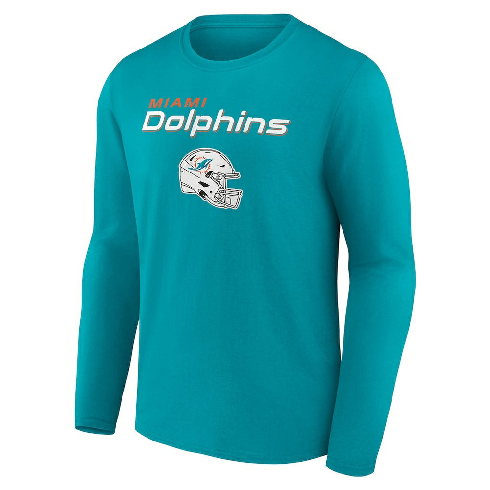 Personalized Name & Number Team Wordmark Long Sleeve T-Shirt - Miami Dolphins T-shirts