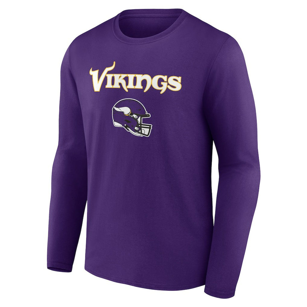 Personalized Name & Number Team Wordmark Long Sleeve T-Shirt - Minnesota Vikings T-shirts