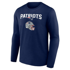 Personalized Name & Number Team Wordmark Long Sleeve T-Shirt - New England Patriots T-shirts