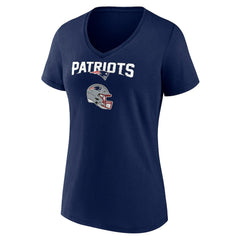 Women's Personalized Name & Number Team Wordmark V-Neck T-Shirt - New England Patriots T-shirts