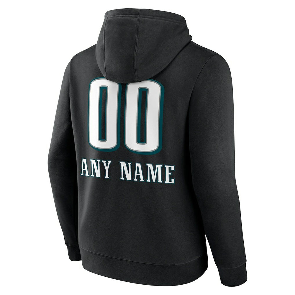 Personalized Name & Number Team Wordmark Pullover Hoodie - Philadelphia Eagles Hoodies