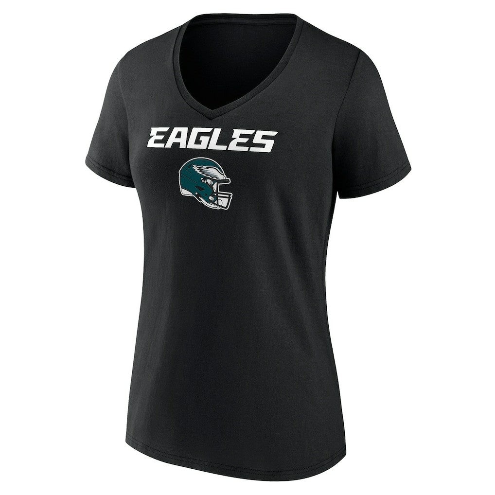 Women's Personalized Name & Number Team Wordmark V-Neck T-Shirt - Philadelphia Eagles T-shirts