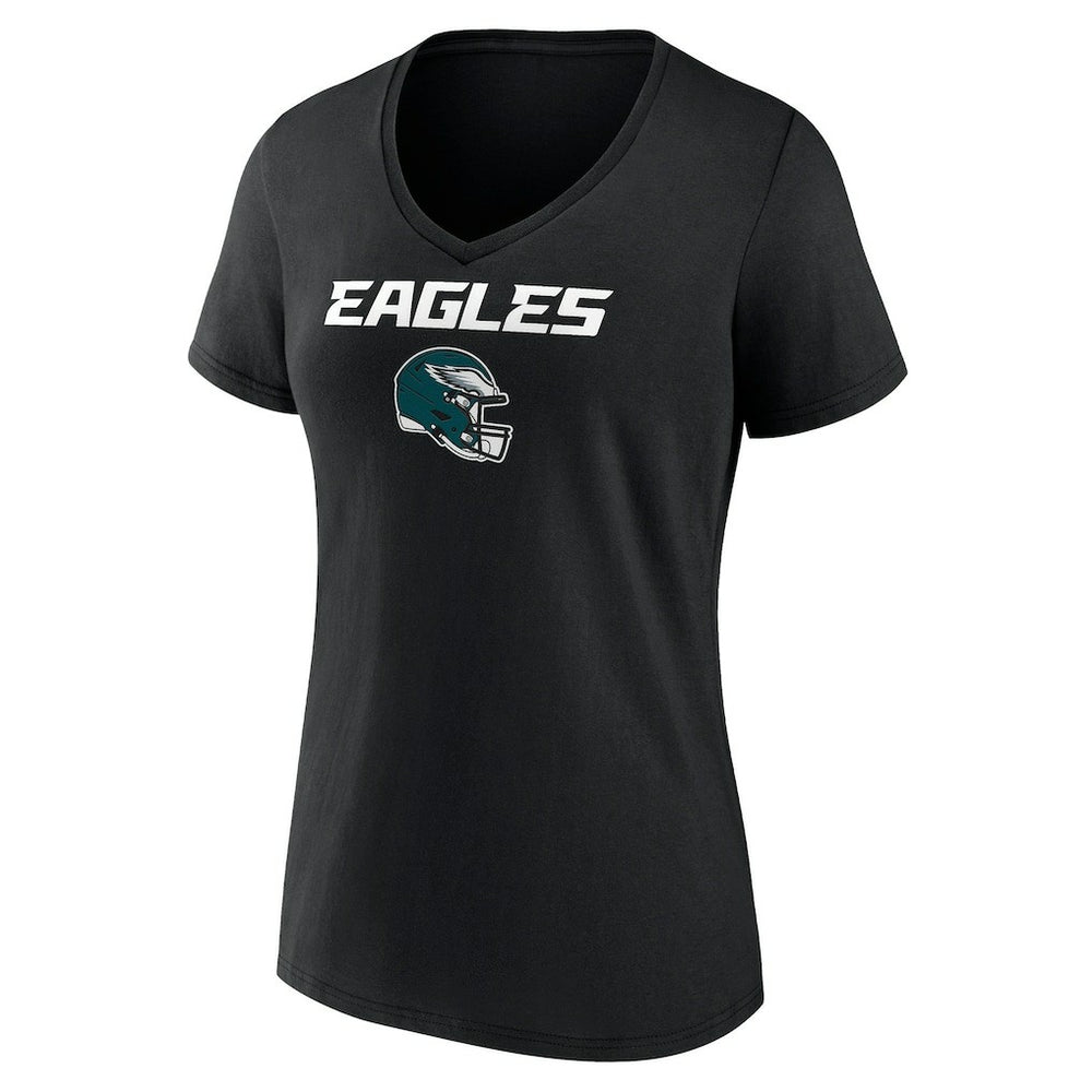 Women's Personalized Name & Number Team Wordmark V-Neck T-Shirt - Philadelphia Eagles T-shirts