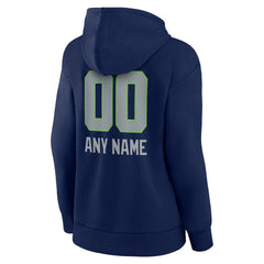 Women's Personalized Name & Number Team Wordmark Pullover Hoodie - Seattle Seahawks Hoodies