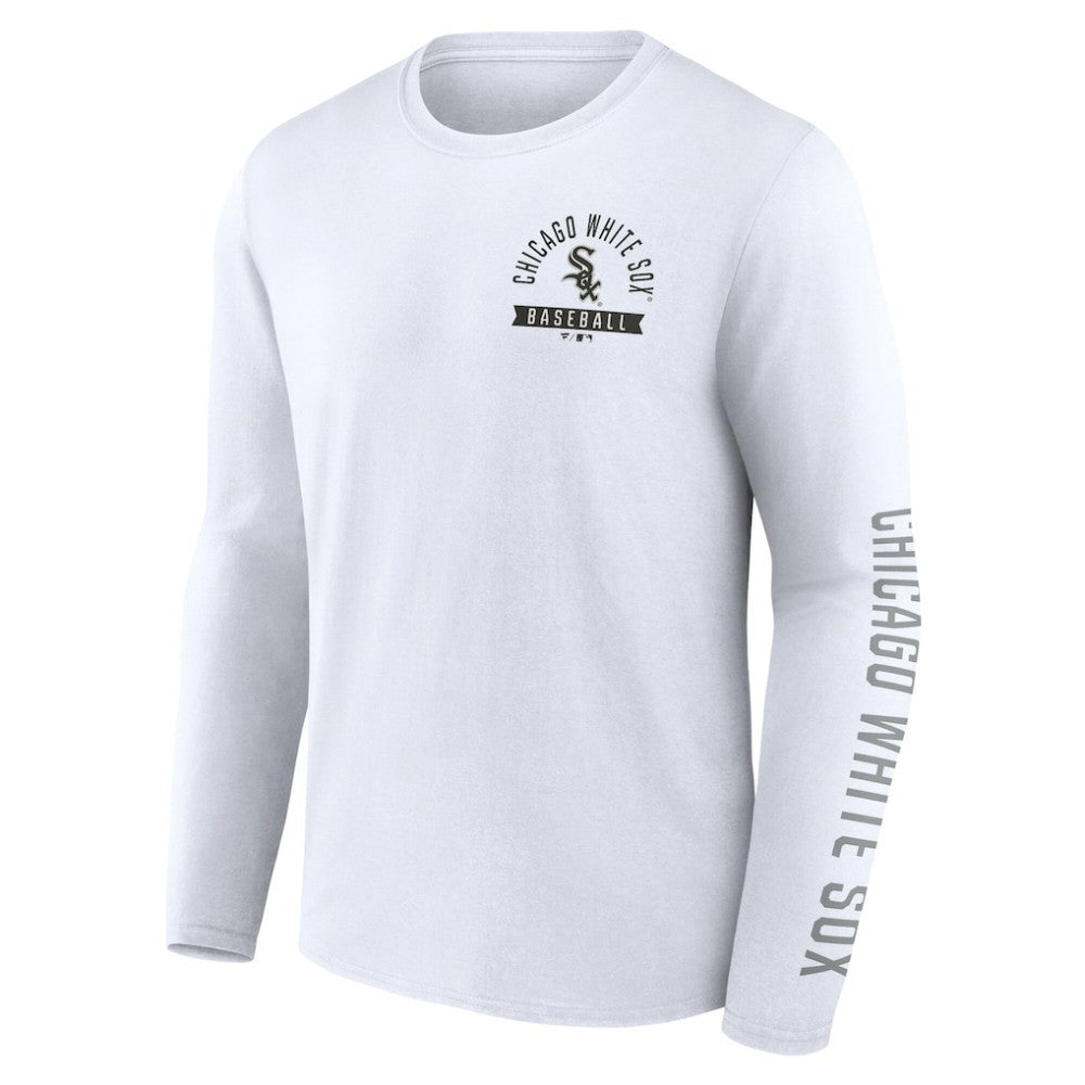 White Chicago White Sox Fanatics Press Box Long Sleeve T-Shirt
