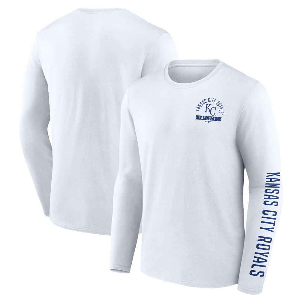 White Kansas City Royals Fanatics Press Box Long Sleeve T-Shirt