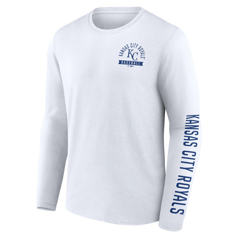 White Kansas City Royals Fanatics Press Box Long Sleeve T-Shirt
