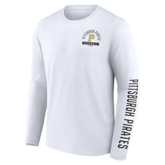 White Pittsburgh Pirates Fanatics Press Box Long Sleeve T-Shirt