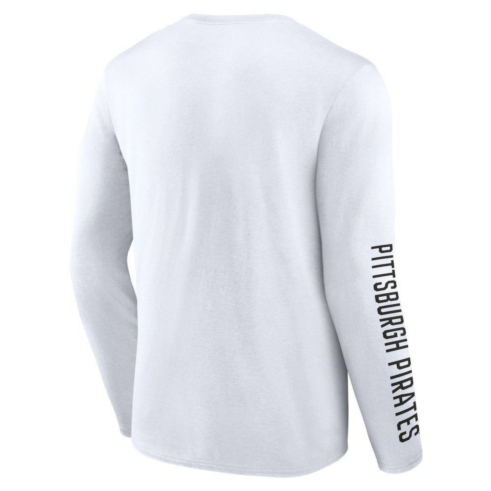 White Pittsburgh Pirates Fanatics Press Box Long Sleeve T-Shirt