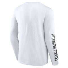 White Pittsburgh Pirates Fanatics Press Box Long Sleeve T-Shirt