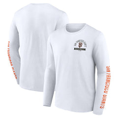 White San Francisco Giants Fanatics Press Box Long Sleeve T-Shirt
