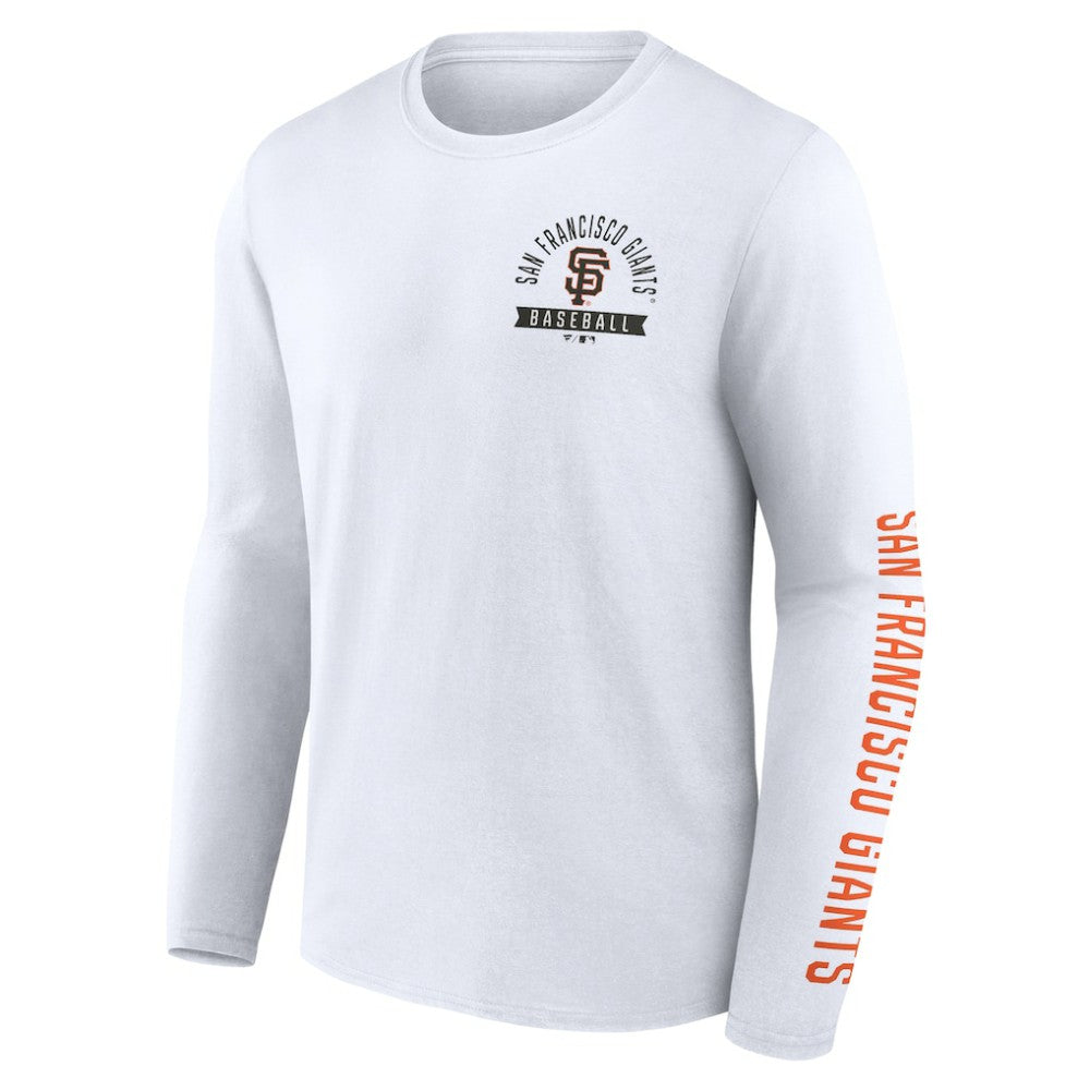White San Francisco Giants Fanatics Press Box Long Sleeve T-Shirt