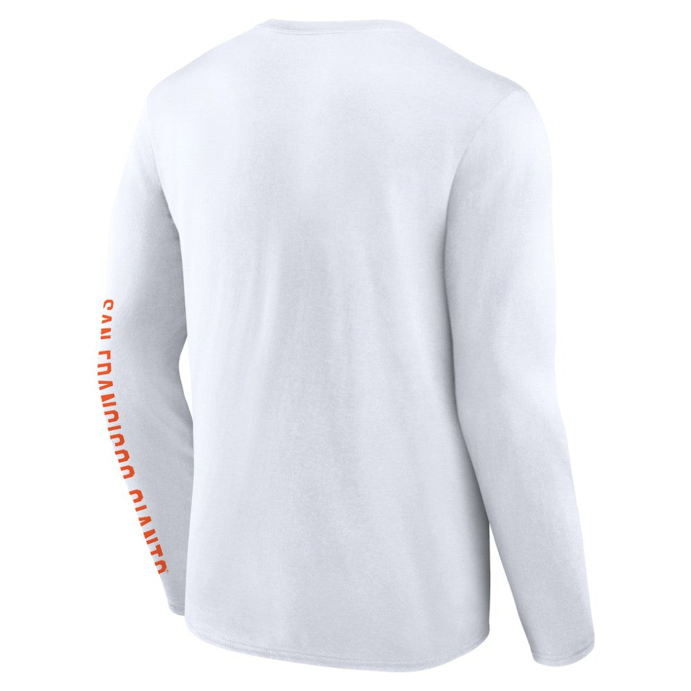 White San Francisco Giants Fanatics Press Box Long Sleeve T-Shirt