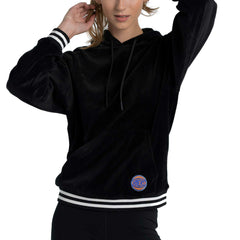 New York Knicks Lusso Women's Nellie Oversized Velour Pullover Hoodie