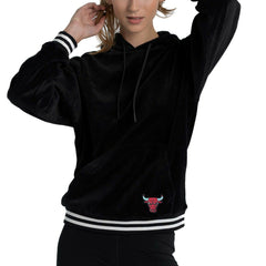 Chicago Bulls Lusso Women's Nellie Oversized Velour Pullover Hoodie