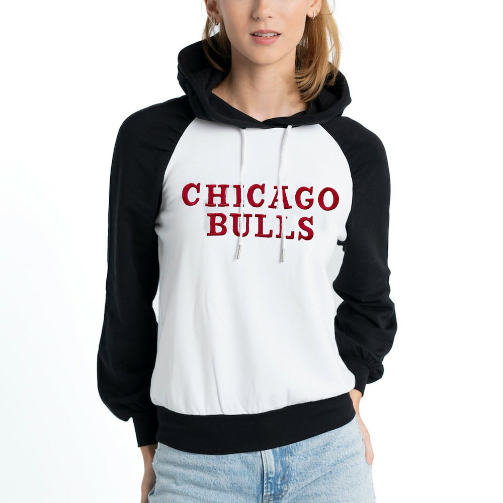 Chicago Bulls Lusso Women's Marlowe Tri-Blend Raglan Pullover Hoodie