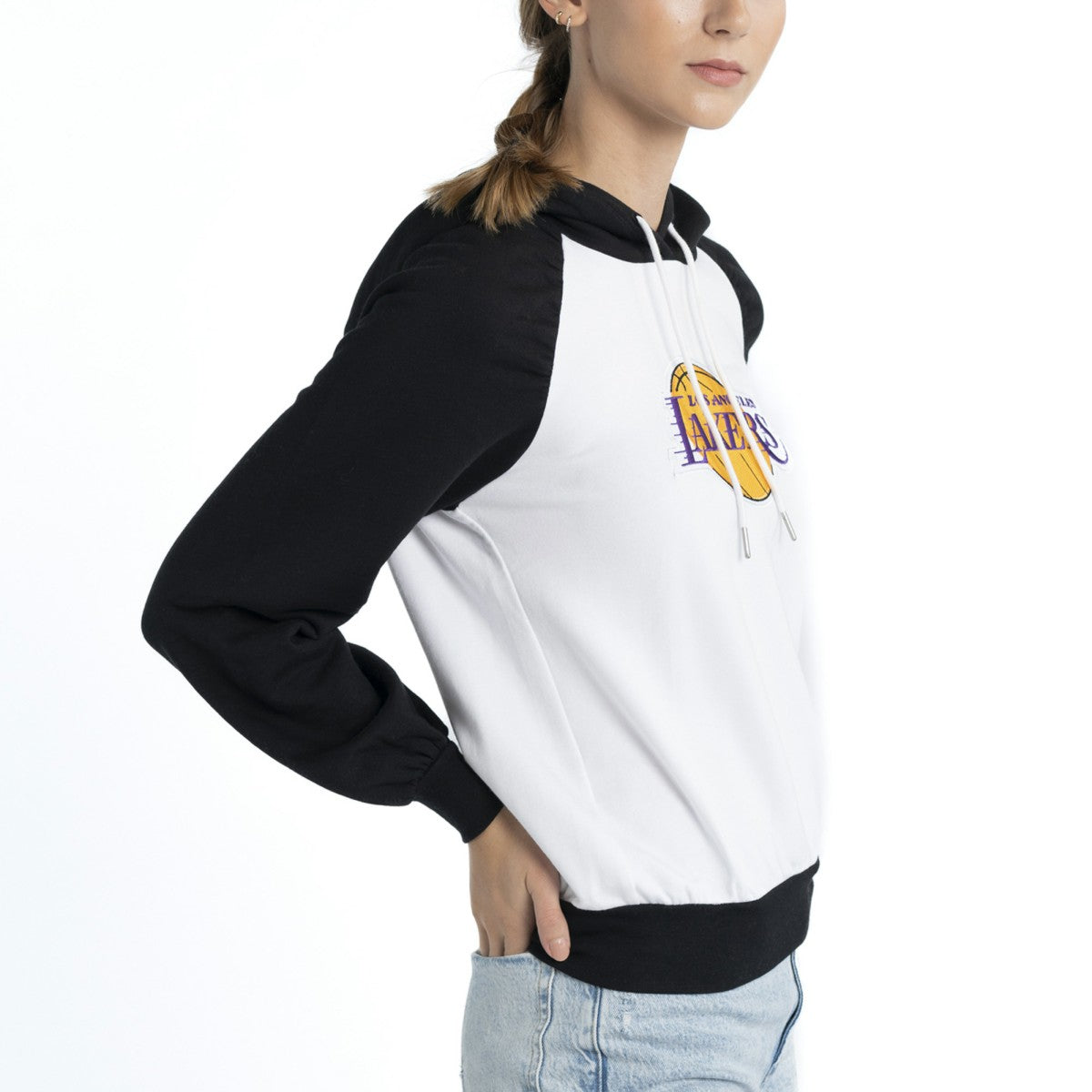 Los Angeles Lakers Lusso Women's Marlowe Tri-Blend Raglan Pullover Hoodie