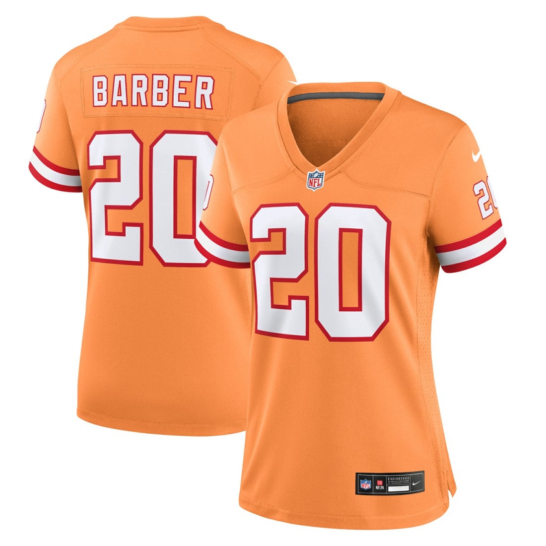 Ronde Barber  Women's Throwback Game Jersey - Tampa Bay Buccaneers Jerseys