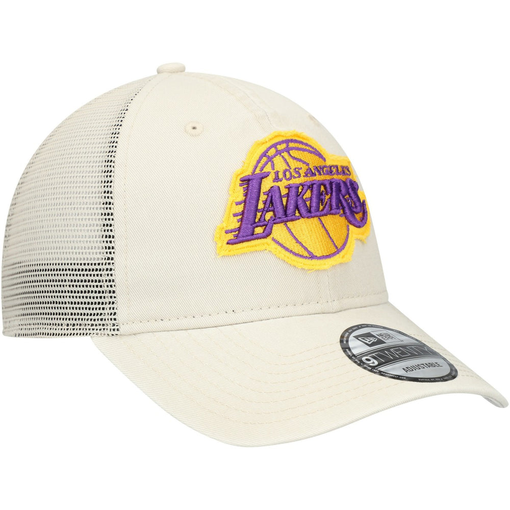 New Era Los Angeles Lakers Rough Edge Logo Trucker 9TWENTY Adjustable Hat