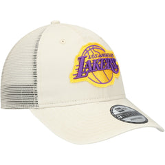 New Era Los Angeles Lakers Rough Edge Logo Trucker 9TWENTY Adjustable Hat