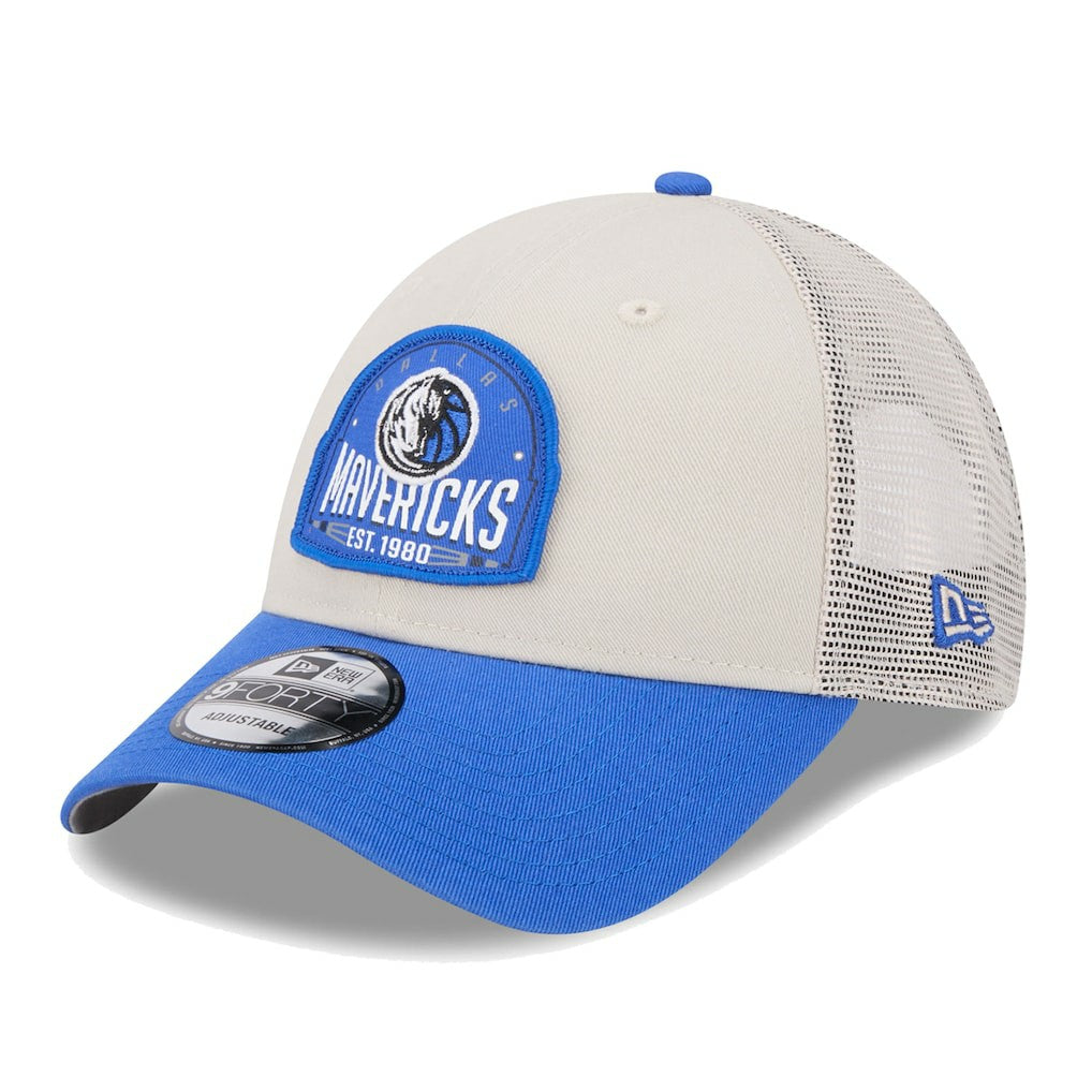 New Era Dallas Mavericks Throwback Patch Trucker 9FORTY Adjustable Hat sale