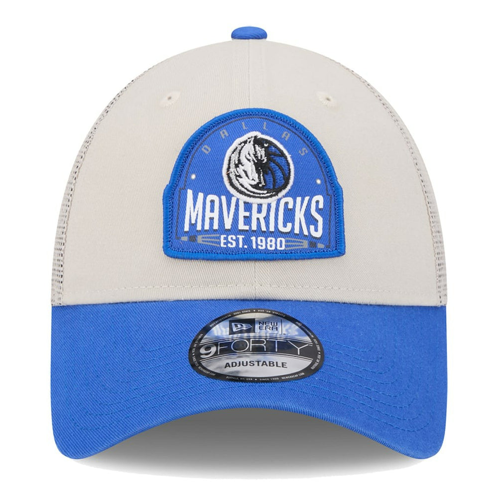 New Era Dallas Mavericks Throwback Patch Trucker 9FORTY Adjustable Hat sale