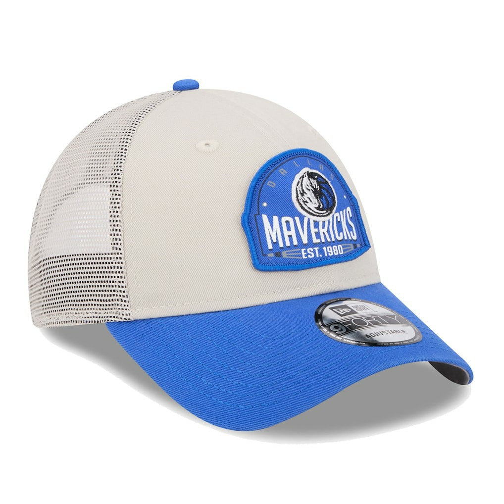 New Era Dallas Mavericks Throwback Patch Trucker 9FORTY Adjustable Hat sale
