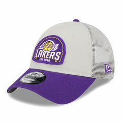 New Era Los Angeles Lakers Throwback Patch Trucker 9FORTY Adjustable Hat