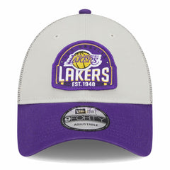 New Era Los Angeles Lakers Throwback Patch Trucker 9FORTY Adjustable Hat