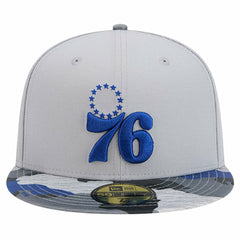 New Era Philadelphia 76ers Active Color Camo Visor 59FIFTY Fitted Hat