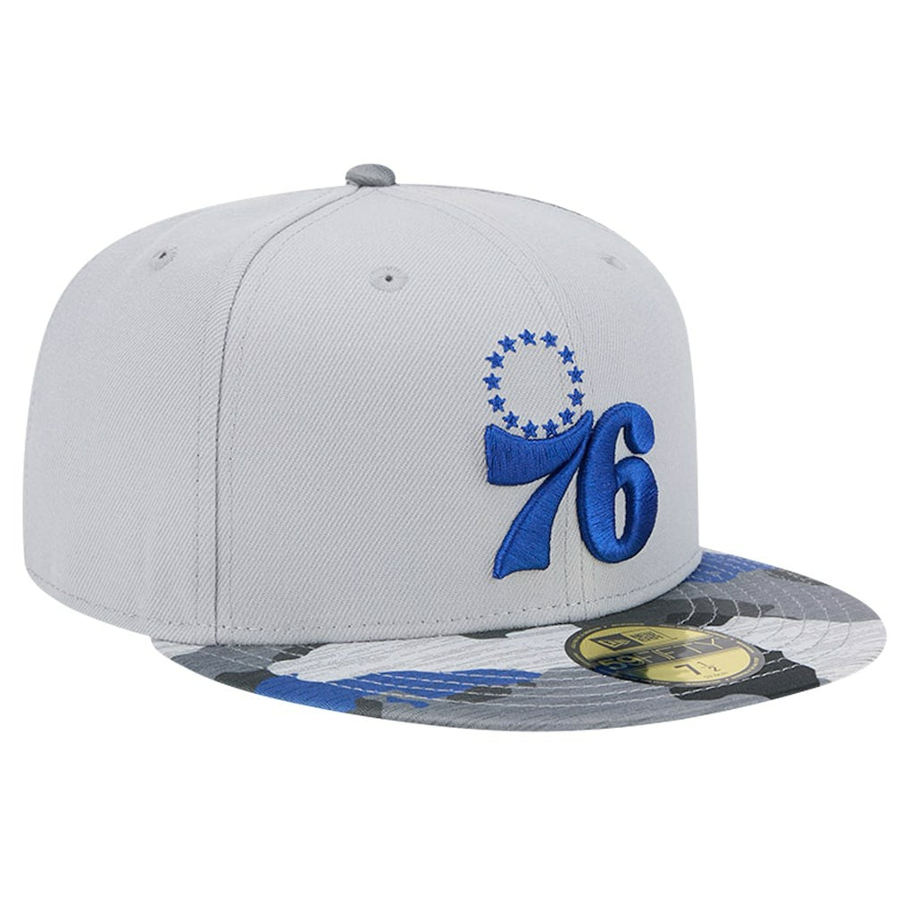 New Era Philadelphia 76ers Active Color Camo Visor 59FIFTY Fitted Hat