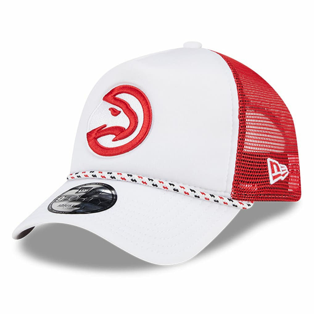 New Era Atlanta Hawks Court Sport Foam A-Frame 9FORTY Adjustable Trucker Hat