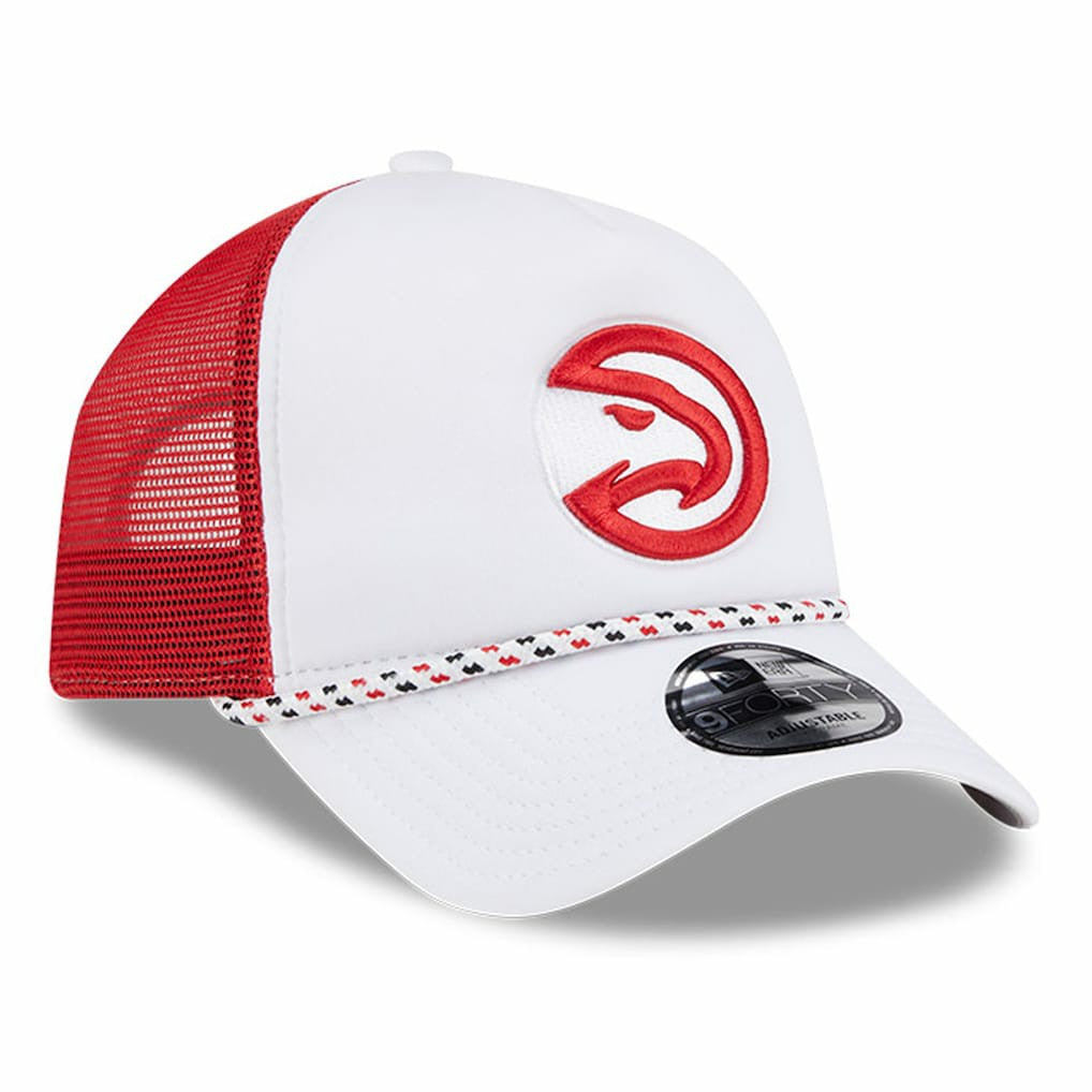 New Era Atlanta Hawks Court Sport Foam A-Frame 9FORTY Adjustable Trucker Hat