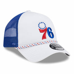 New Era Philadelphia 76ers Court Sport Foam A-Frame 9FORTY Adjustable Trucker Hat