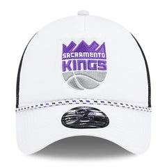 New Era Sacramento Kings Court Sport Foam A-Frame 9FORTY Adjustable Trucker Hat