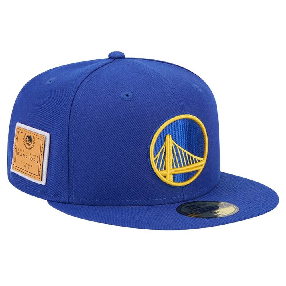 New Era Golden State Warriors Court Sport Leather Applique 59FIFTY Fitted Hat sale