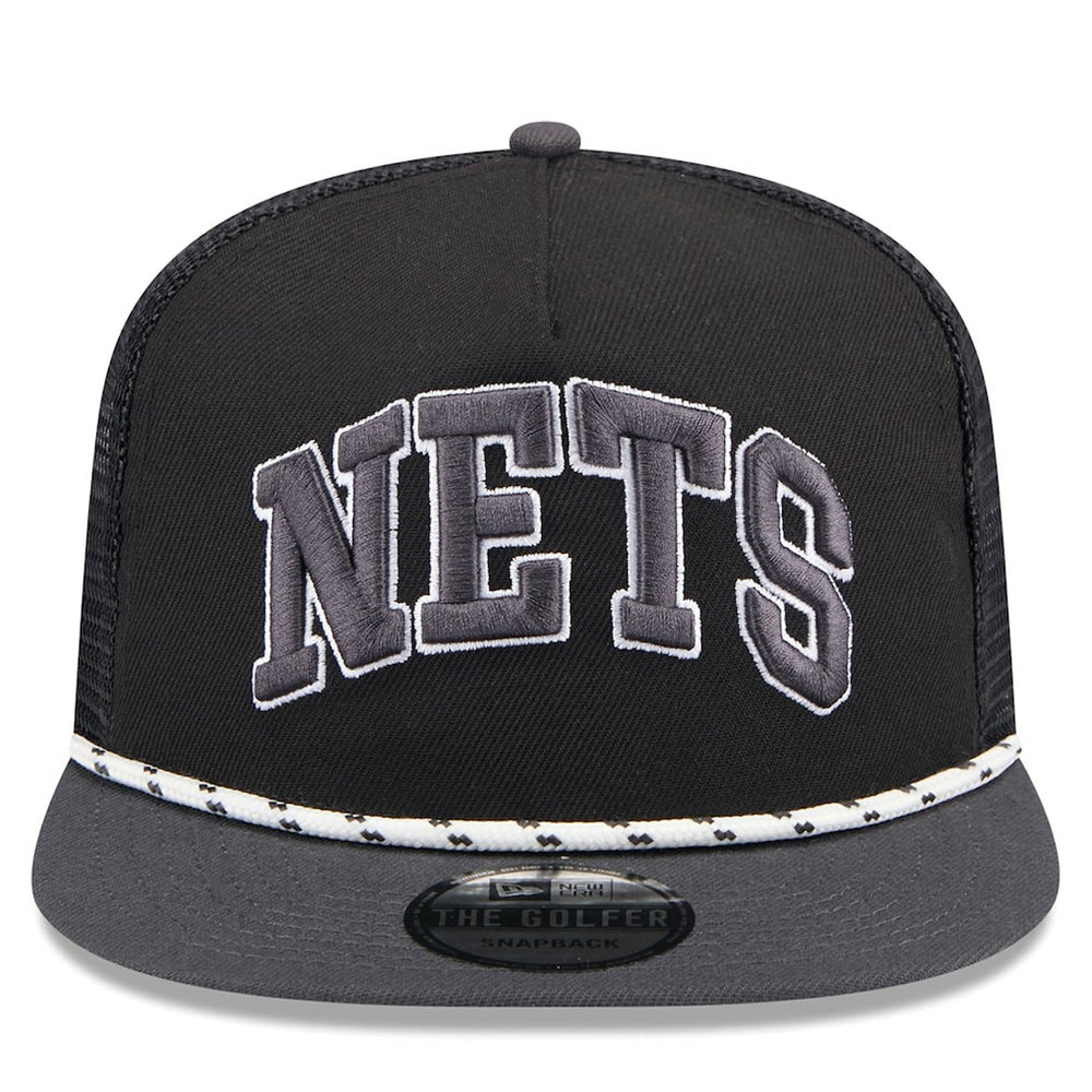 New Era Brooklyn Nets Throwback Team Arch Golfer Snapback Hat