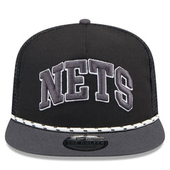 New Era Brooklyn Nets Throwback Team Arch Golfer Snapback Hat