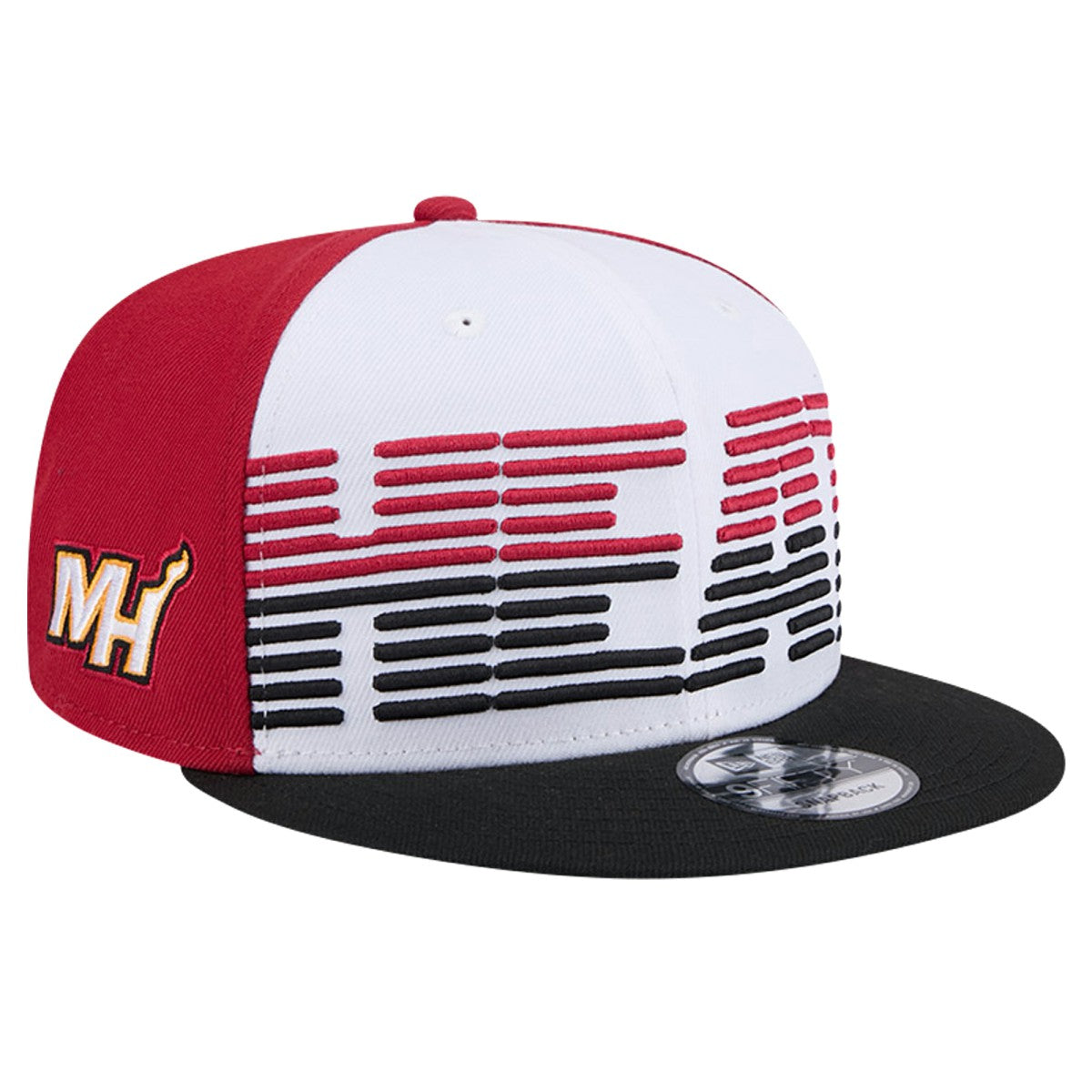 New Era Miami Heat Throwback Gradient Tech Font 9FIFTY Snapback Hat