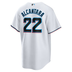 White Sandy Alcantara Miami Marlins Nike Replica Player Jersey