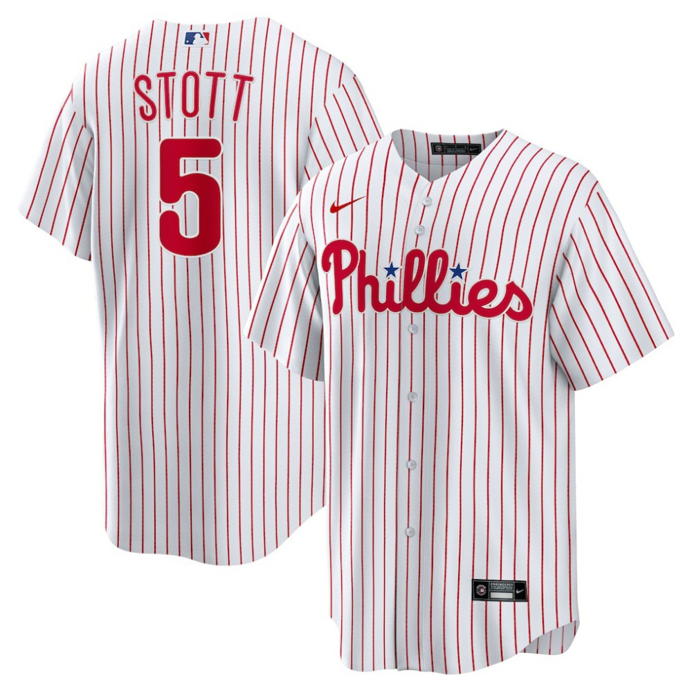 White Bryson Stott Philadelphia Phillies Nike Replica Player Jersey