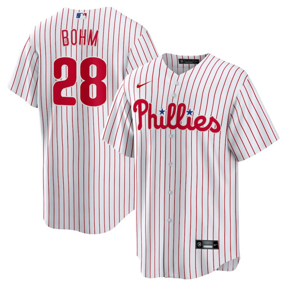 White Alec Bohm Philadelphia Phillies Nike Replica Player Jersey