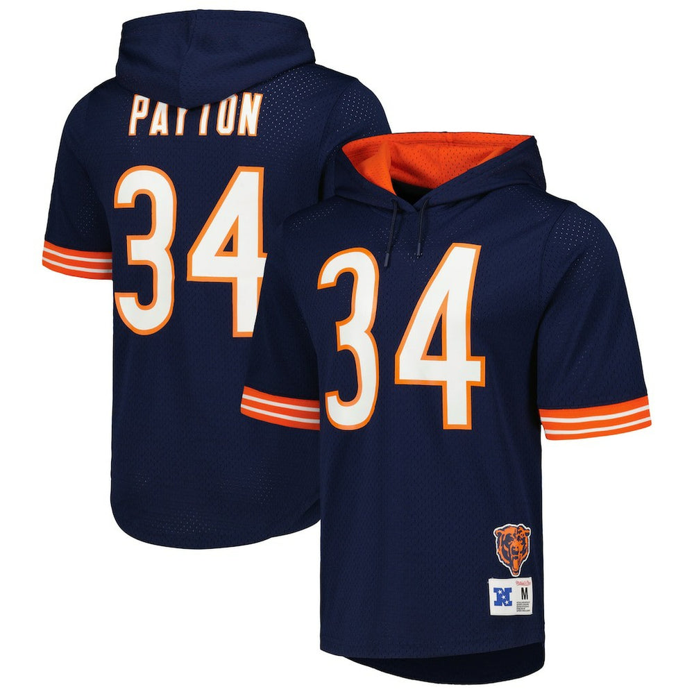 Walter Payton  Retired Player Name & Number Mesh Hoodie T-Shirt - Chicago Bears Hoodies